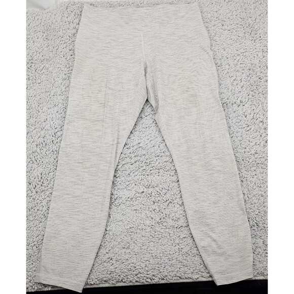 Lululemon Womens Leggings Train Times Gray Mesh 7/8 Ankle High Rise Yoga Size 10 - Picture 2 of 15